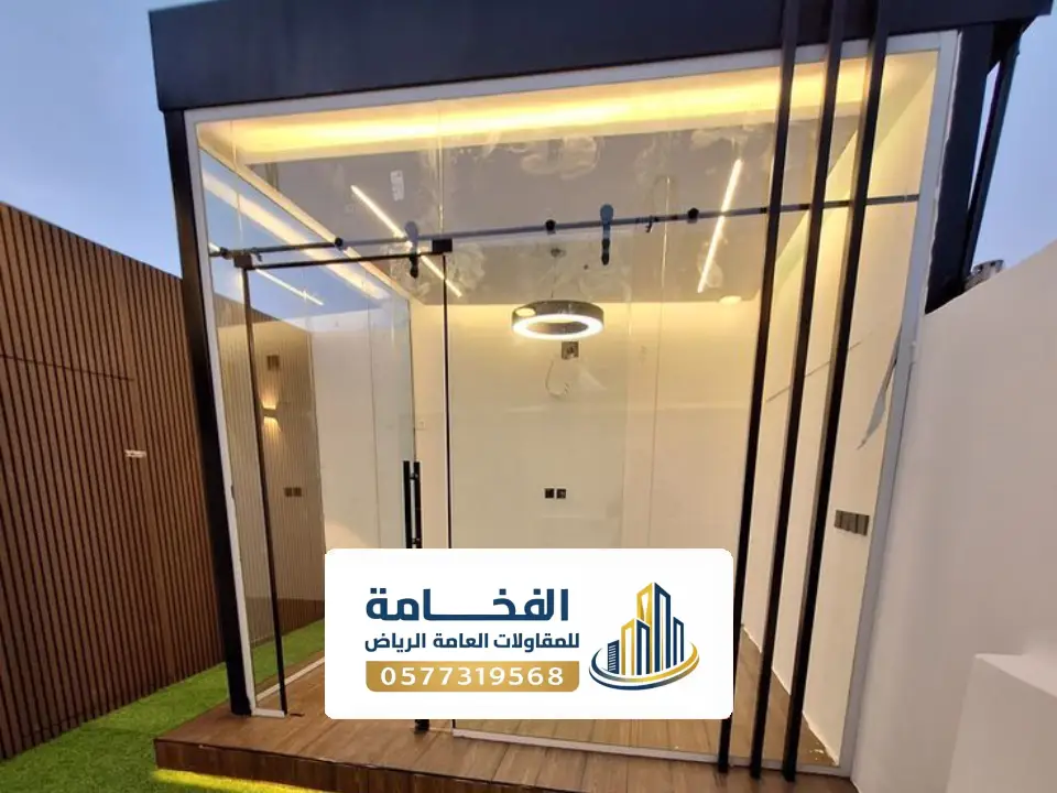 بناء مجلس بالسطح حي الملقاء جدران 
