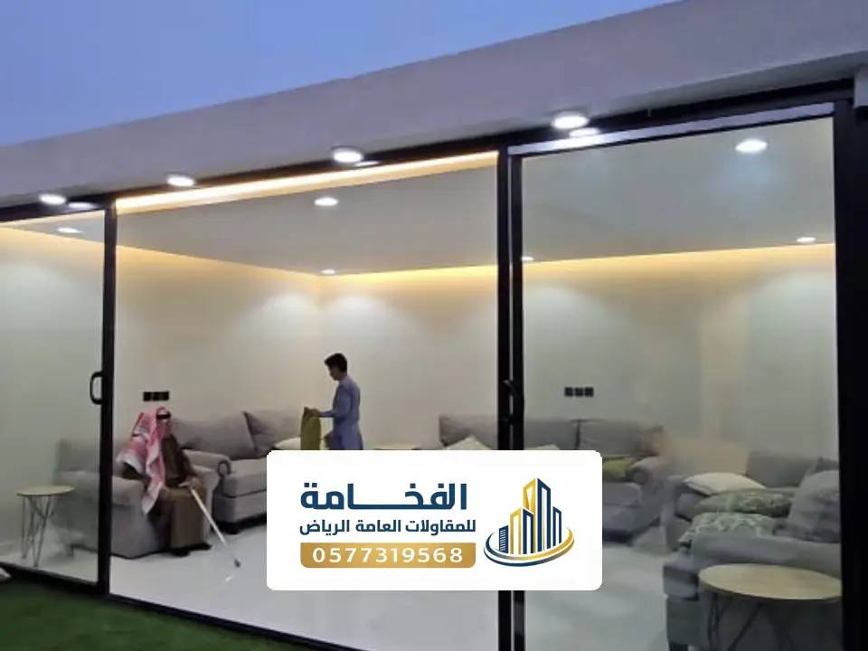 تنفيذ عمل حديقه بالسطح مع مجلس ودورة مياه بالملقا بالرياض